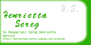 henrietta sereg business card